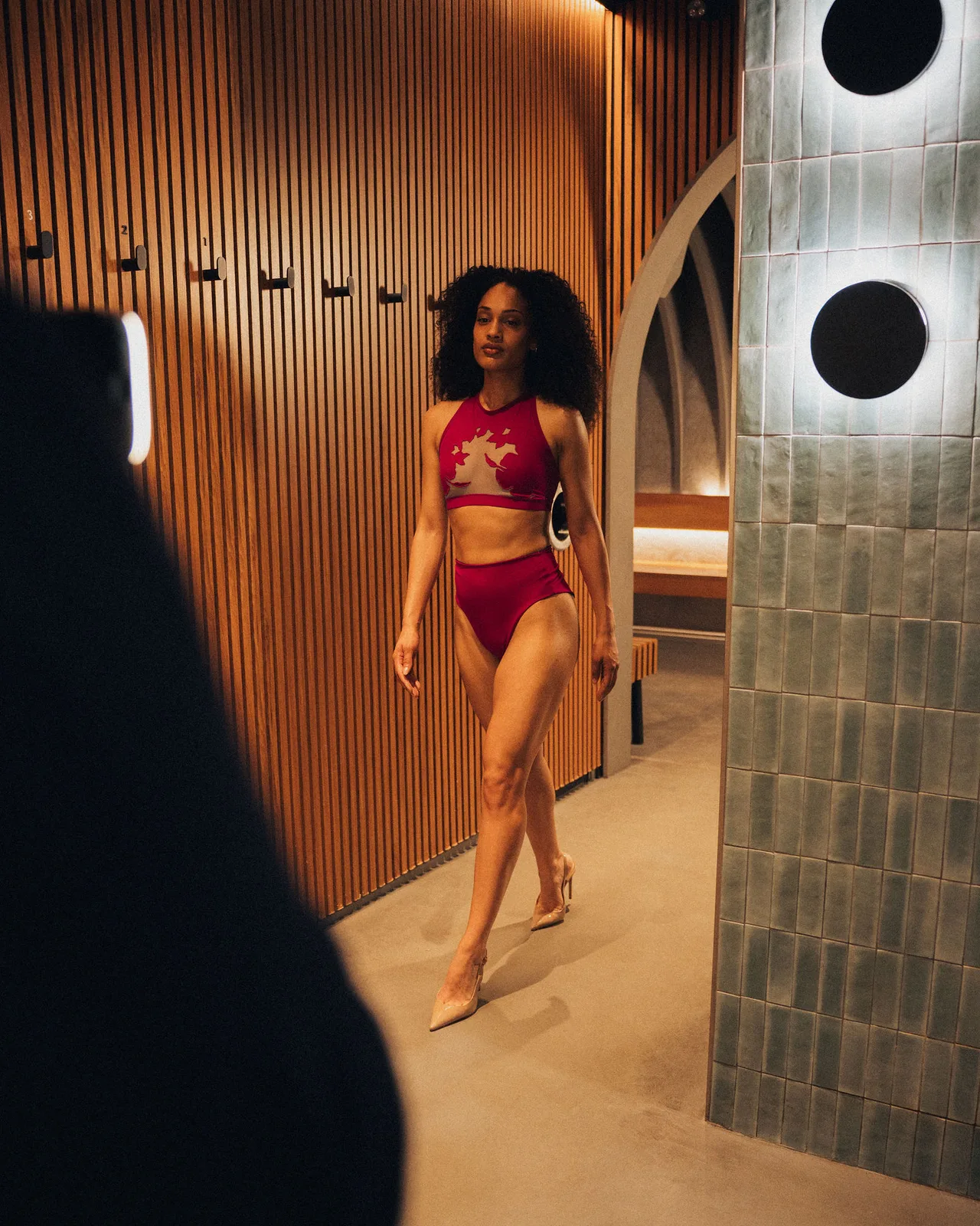 Swimwear on the runway at AURA, photographed by BushMW